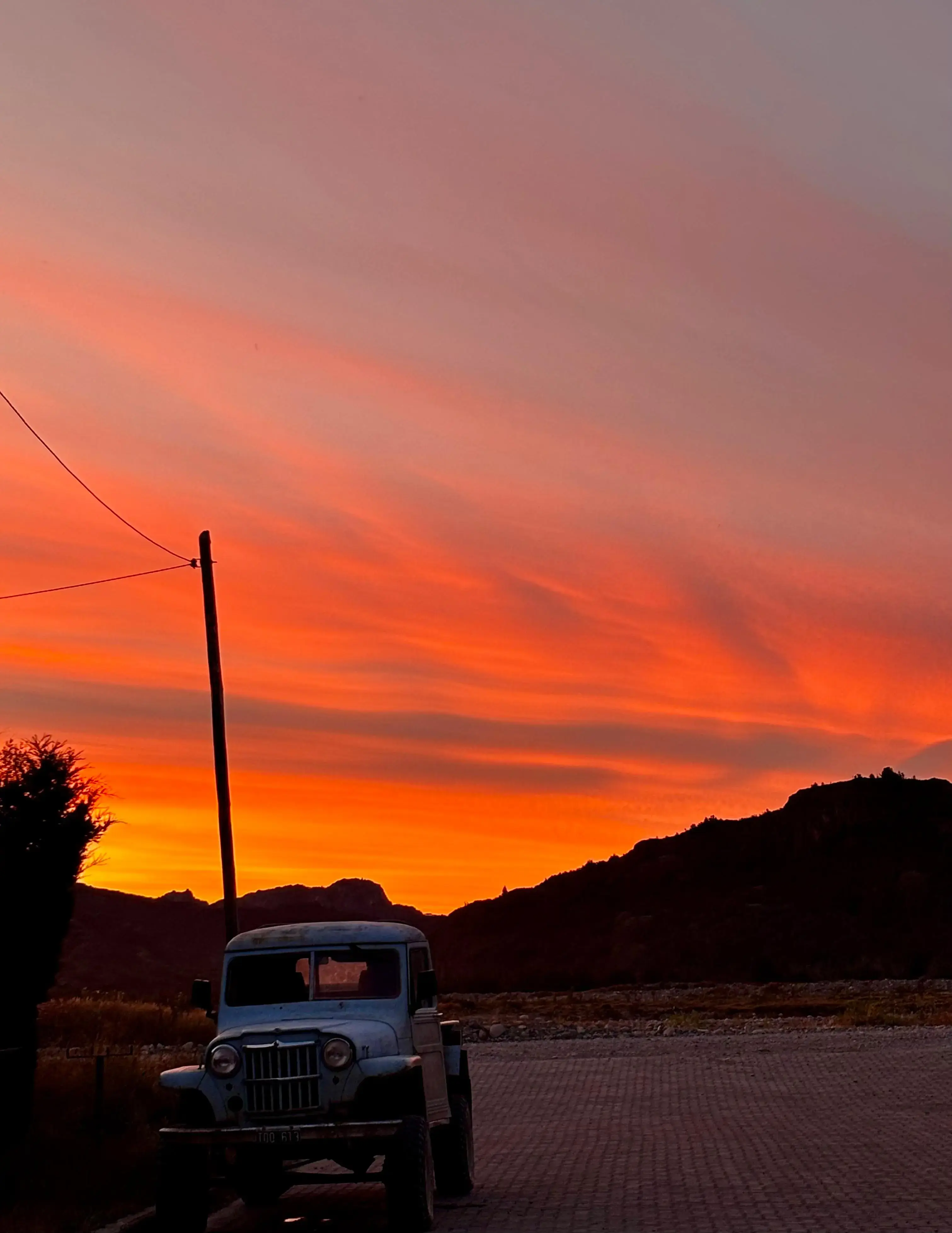 Vista del hermoso atardecer en Dr Atilio Viglione - Las Pampas